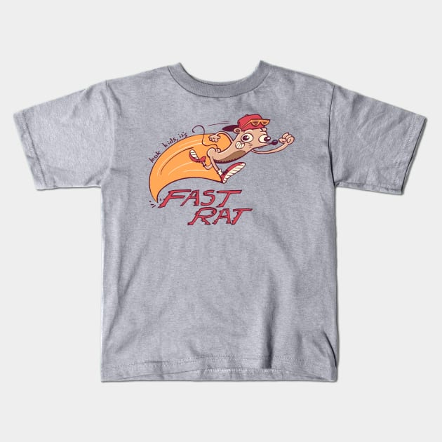 FAST RAT Kids T-Shirt by neilkohney